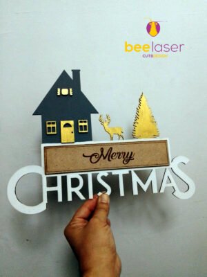 Letrero “Merry Christmas” Elegance