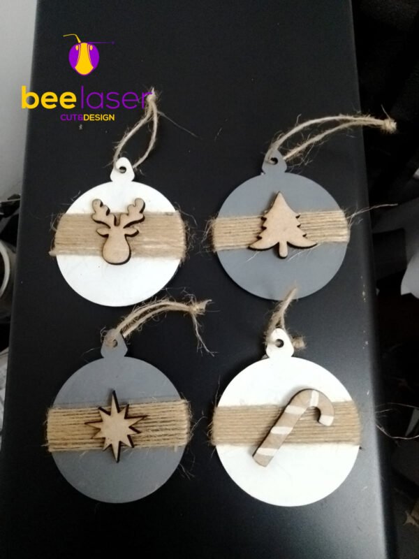 Set 4 esferas de mdf